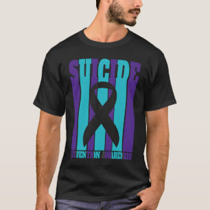 Aquamarine und Lila Ribbon Suicide Bewusstsein Men T-Shirt