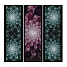 Aquamarine und Maroon Drehung Sternexplosion Frakt