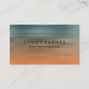 Aquamarine und Orange Strip Business Card Visitenkarte