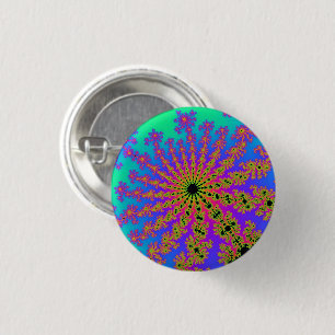 Aquamarine und rosa Burst Button