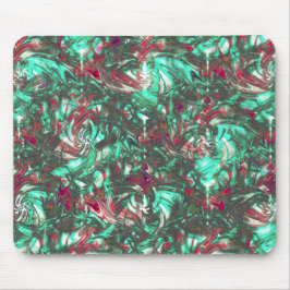 Aquamarine und Rot, mit schwarzem mattschwarzem Sc Mousepad