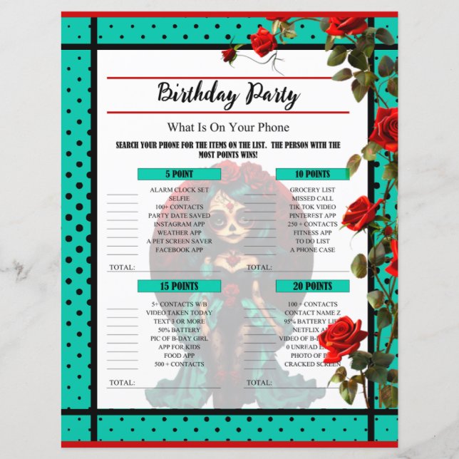 Aquamarine und Rote Rosen Zuckerkulturen auf Ihrem (Vorderseite)