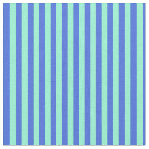 Aquamarine und Royal Blue Colored Pattern Stoff