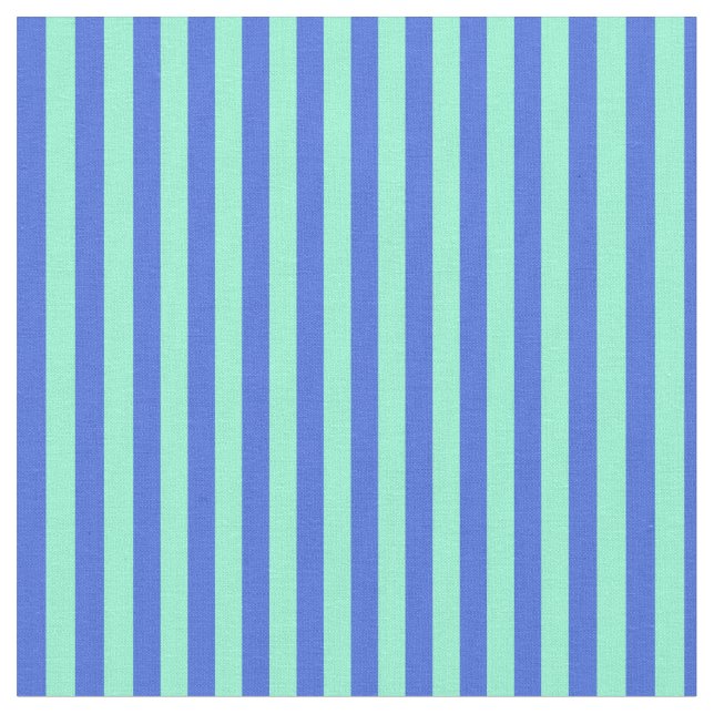 Aquamarine und Royal Blue Colored Pattern Stoff (Nahaufnahme)