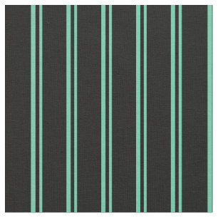 Aquamarine und schwarze Linien Stoff