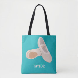 Aquamarine und Tan Ballet Shoes Personalisiert