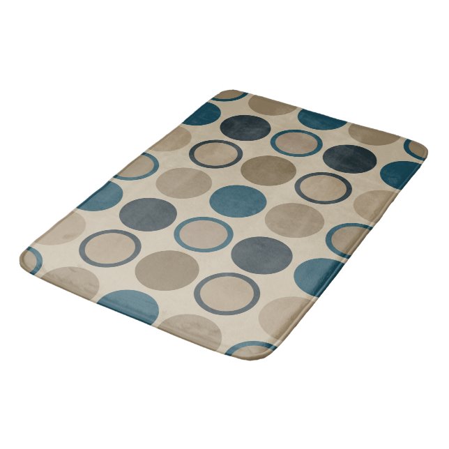 Aquamarine und Touch Circles Badematte (Schrägansicht)