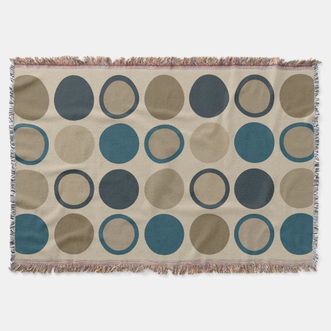 Aquamarine und Touch Circles Decke (Vorderseite)