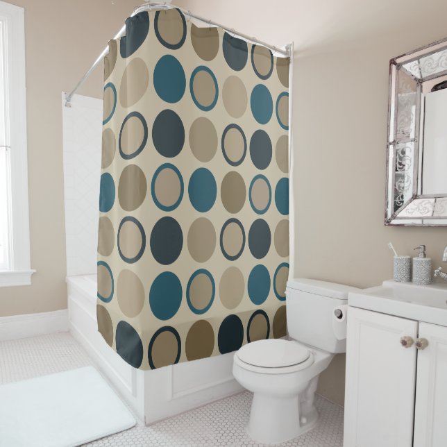 Aquamarine und Touch Circles Duschvorhang (Beispiel)