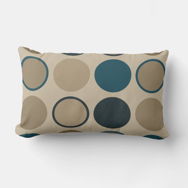 Aquamarine und Touch Circles Lendenkissen (Vorderseite)