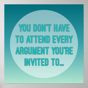 Aquamarine und türkisfarbene Schriftzeichen Poster