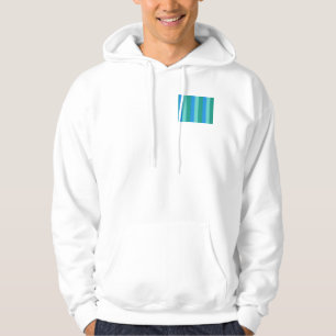 Aquamarine und türkisfarbene Streifen Hoodie