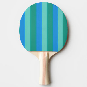 Aquamarine und türkisfarbene Streifen Pong Paddel Tischtennis Schläger