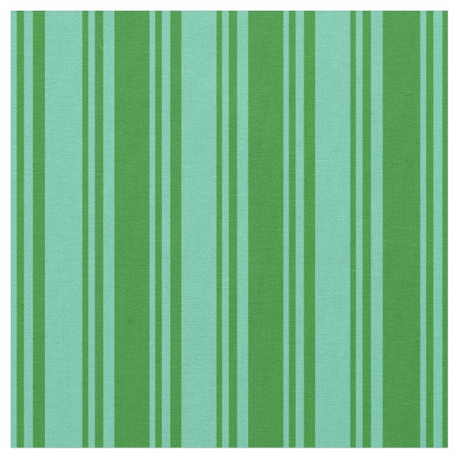 Aquamarine und waldgrüne Farbmuster Stoff (Nahaufnahme)