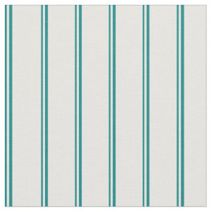 Aquamarine und weiße Linien Stoff