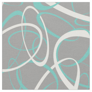 aquamarine und weiße Retro-Ovale mit beliebiger Hi Stoff