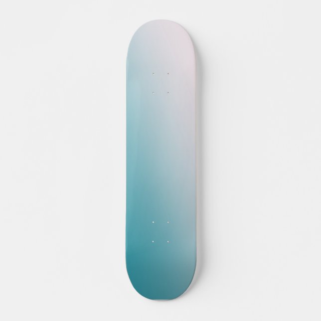 Aquamarine und weiße Strahlung Skateboard (Vorne)