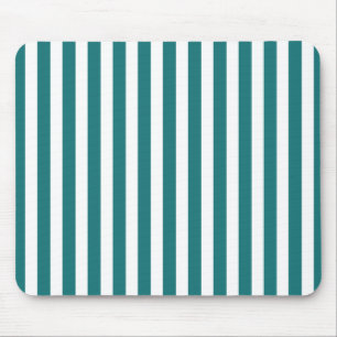 Aquamarine und weiße Streifen Mousepad