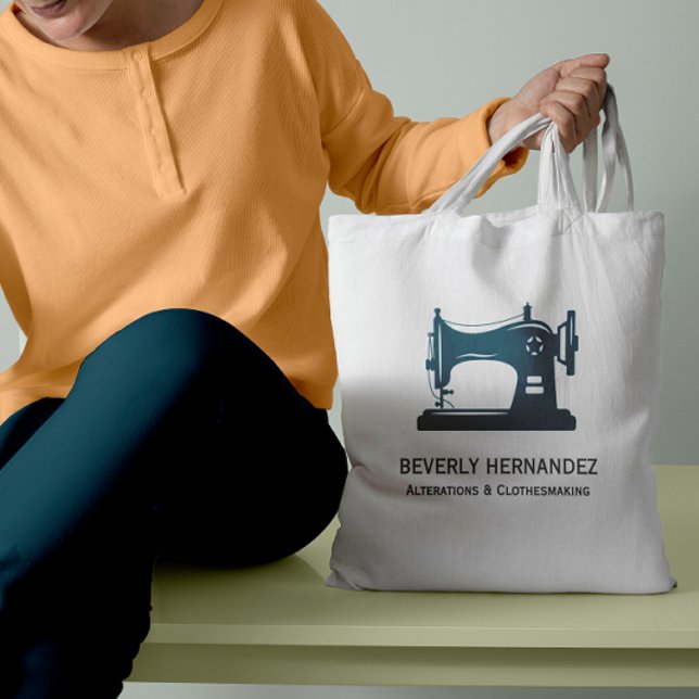 Aquamarine Vintage Nähmaschine Seamstress Tragetasche (Von Creator hochgeladen)