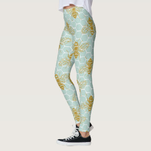Aquamarine Wabenkraut Leggings