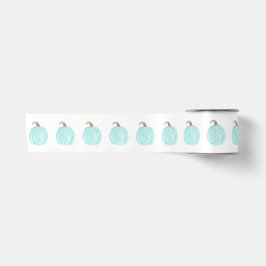 Aquamarine Wasserfarbenkürbis Satinband