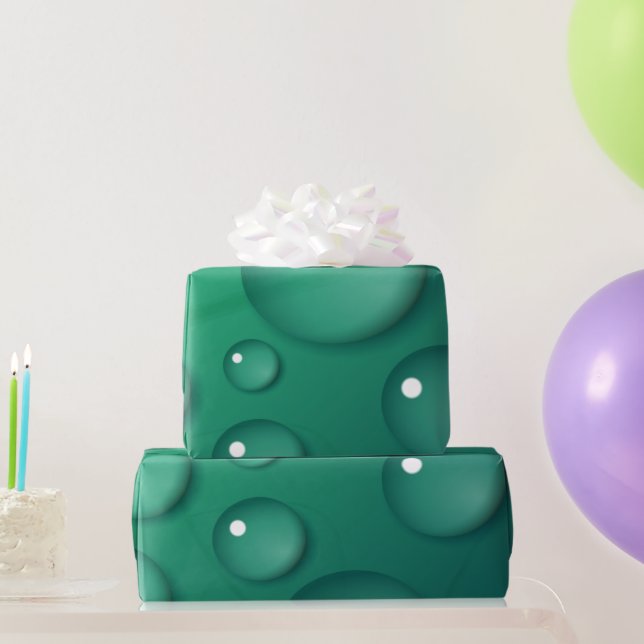 Aquamarine Wassertropftextur Geschenkpapier (Partygeschenke)