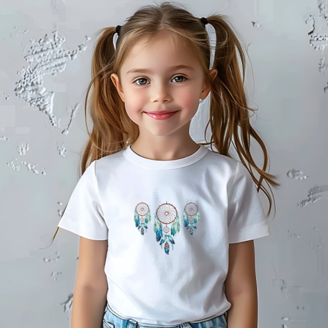 Aquamarine Watercolor Dreamcatcher Babydusche Baby T-shirt (Aquamarine Watercolor Dreamcatcher Baby Shower Baby T-Shirt)