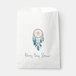 Aquamarine Watercolor Dreamcatcher Babydusche Geschenktütchen