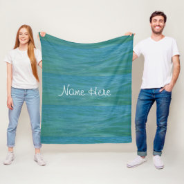 Aquamarine Waves Beach Waves Tropical Blue Green Fleecedecke