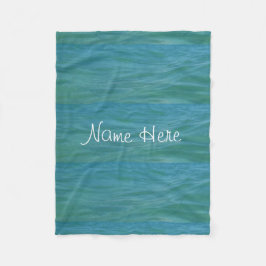 Aquamarine Waves Beach Waves Tropical Blue Green Fleecedecke