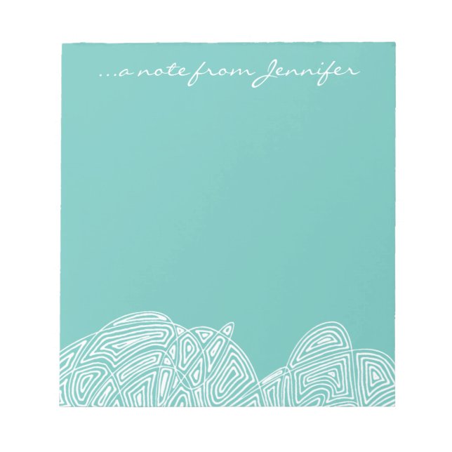 Aquamarine Waves Notizblock (Vorderseite)