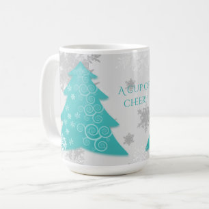 Aquamarine Weihnachtsbaum Kaffeezucht Tasse