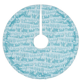 Aquamarine Weihnachtsbäume Polyester Weihnachtsbaumdecke