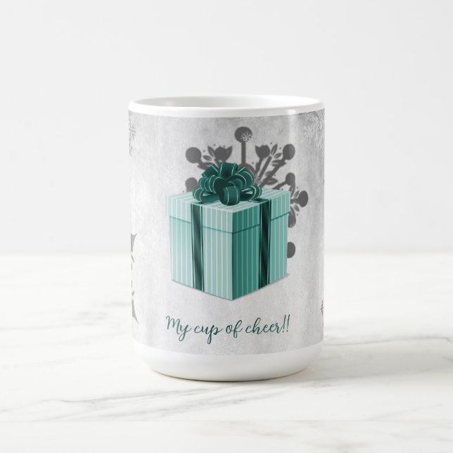 Aquamarine Weihnachtsgeschenke Tasse (Mittel)