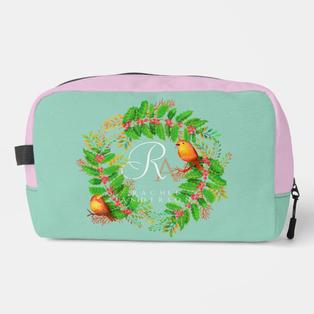 Aquamarine Weihnachtskartentongram Waschbeutel (Vorderseite)