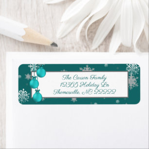 Aquamarine Weihnachtsschmuck-Adressenaufschrift