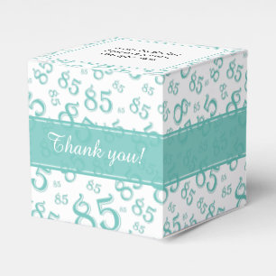 aquamarine/weiße Coole Zahlenverteilung 85. Geburt Geschenkschachtel
