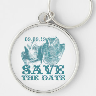 Aquamarine Western Vintage Hochzeiten Schlüsselanhänger