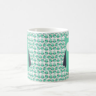 Aquamarine Whimsical Owls Kaffeetasse