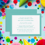 Aquamarine White Fiber 5 Dollar Geburtstagsparty Begleitkarte<br><div class="desc">Aquamarin-weiße Kind's Fiver (5 Dollar) Geburtstag Party Einladung Gehäuse. Ein 5. Geburtstag ist ein neuer Trend für Kindergeburtstage. Fünf Partys können den Kindern das Geld beibringen, während sie Geburtstagsgästen die Möglichkeit geben, das Party zu genießen, ohne unzählige Stunden auf der Suche nach dem passenden Geschenk verbringen zu müssen. Es rette...</div>