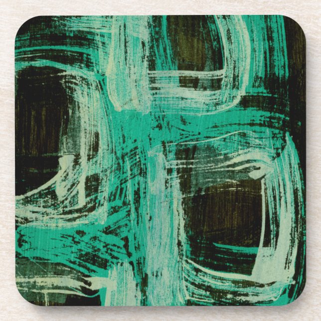 Aquamarine Windows I Getränkeuntersetzer (Vorderseite)