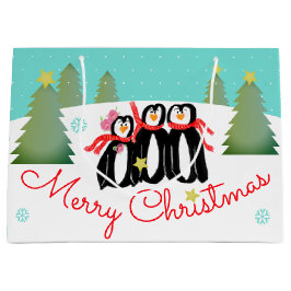 Aquamarine Winterzeitszene Große Geschenktüte