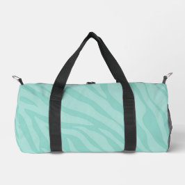 Aquamarine Zebra Print Duffle Bag