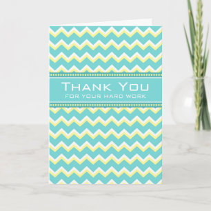Aquamarine Zickzack Anniversary Card Dankeskarte