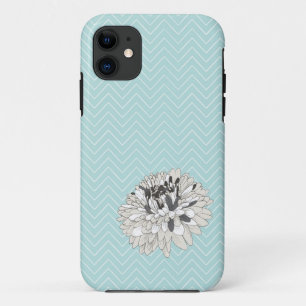 Aquamarine Zickzack Chrysanthememuster iPhone 5 Case-Mate iPhone Hülle