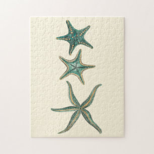 Aquamarinedreifache Starfish Puzzle