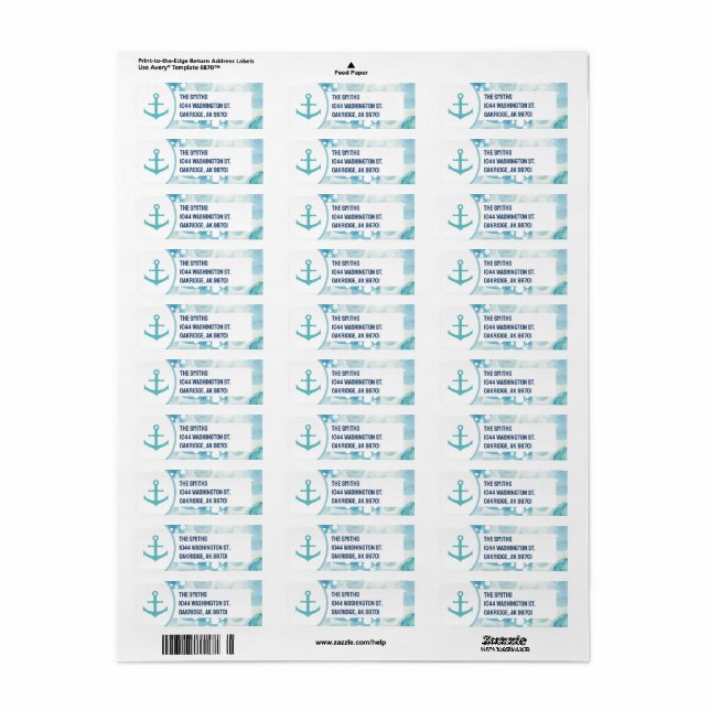 Aquamariner Anker- und Küstenblase Beach-Themed (Vorne)