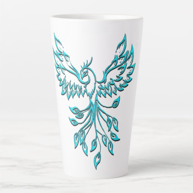 Aquamariner Anstieg des Blue Phoenix Milchtasse (Vorderseite)