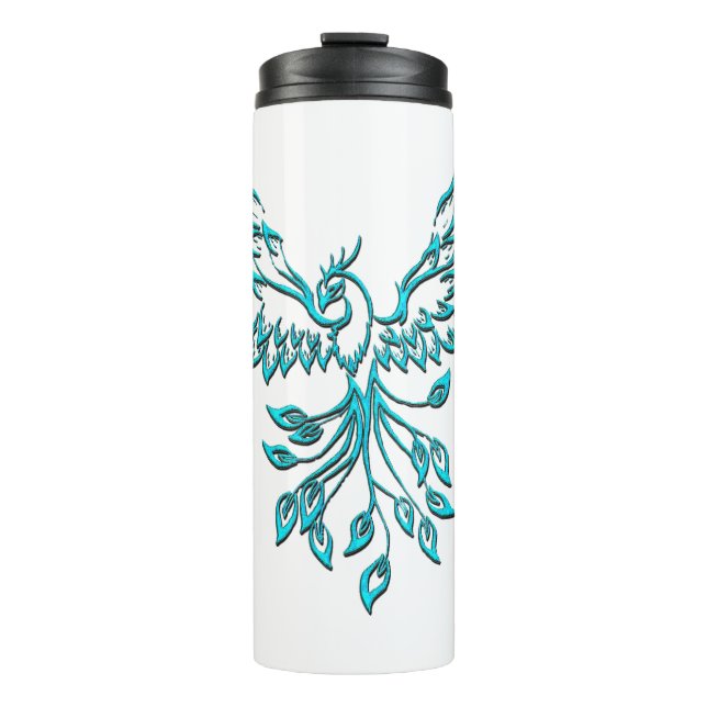 Aquamariner Anstieg des Blue Phoenix Thermosbecher (Vorderseite)