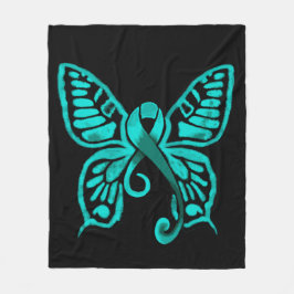 Aquamariner Band-Schmetterling! Fleece-Decke Fleecedecke